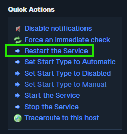 NagiosXI Service Actions