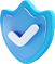 Blue Shield with a White Checkmark Inside
